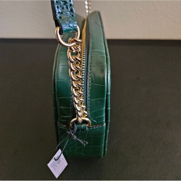 Victoria's Secret Green Croc Embossed Crossbody Bag & Wallet Set NEW - Picture 8 of 16